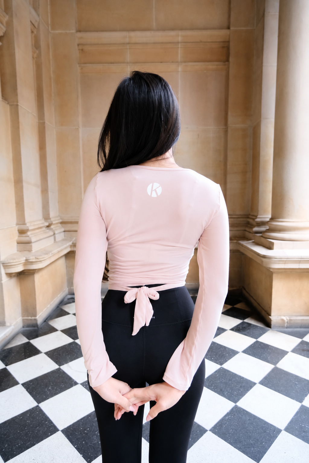 Claire Wrap Top — K Logo
