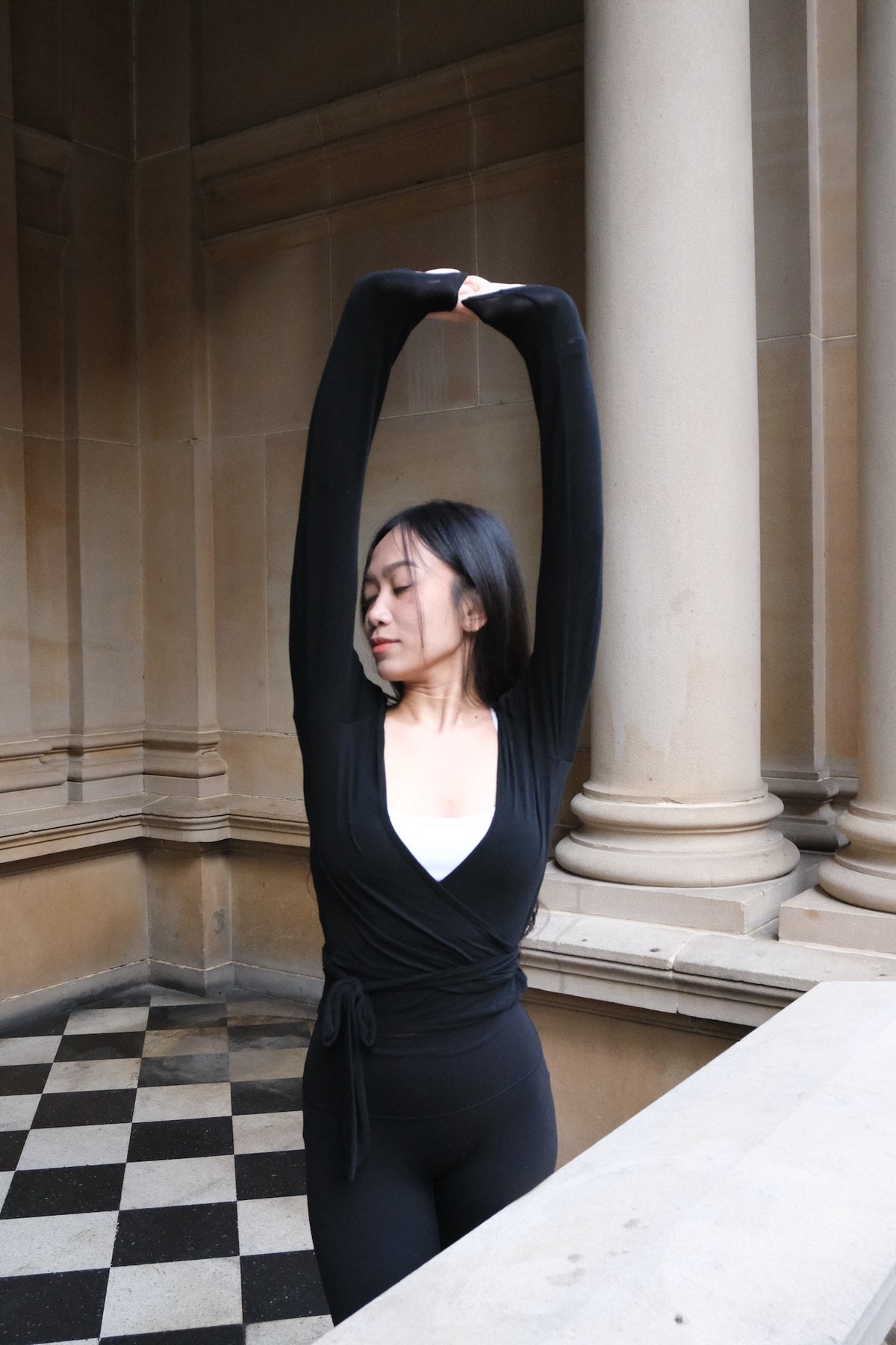 Claire Wrap Top — K Logo